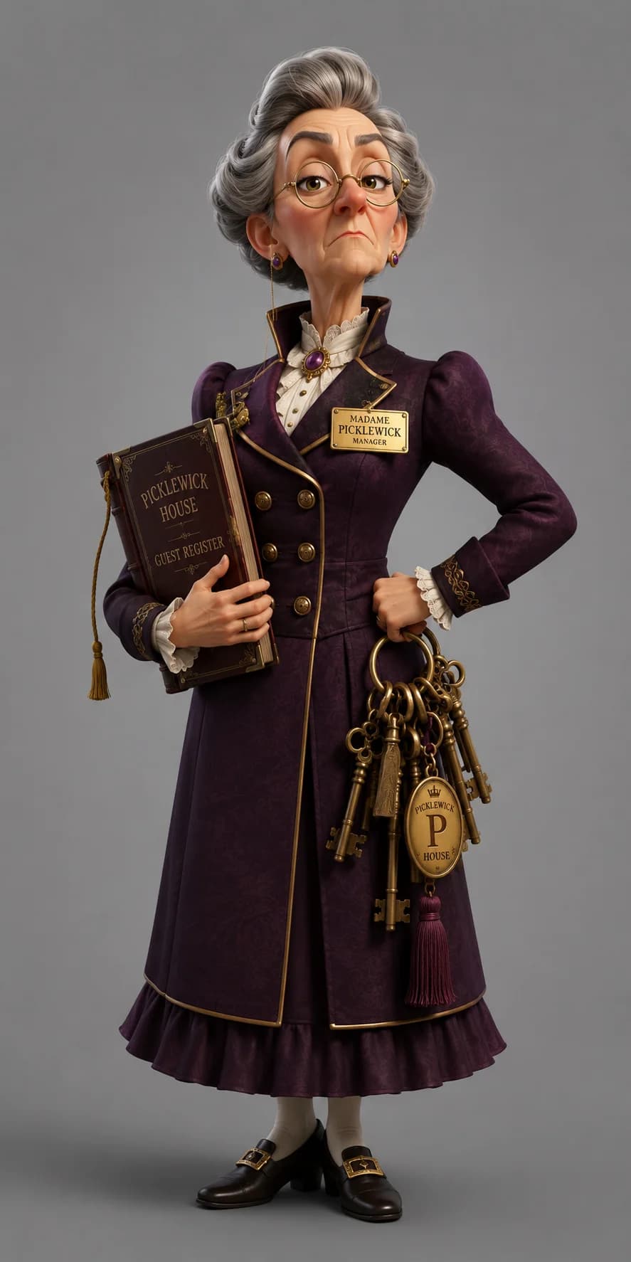 Madame Pickwick cinematic hero illustration from Picklewick Manor
